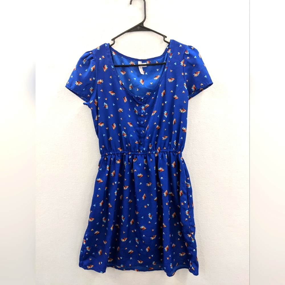 Xhilaration medium blue floral dress